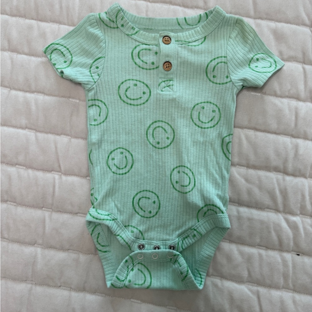 Smiley Ribbed Onesie